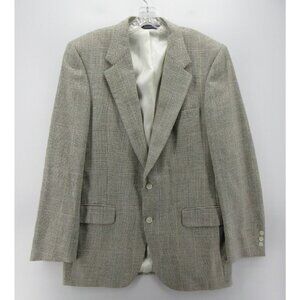 VINTAGE Burberry Sport Coat 40 Blazer Windowpane Houndstooth Jacket